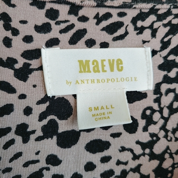 Maeve Anthropologie Jacquin Animal Print Peasant Boho Blouse Sz S - Picture 9 of 13